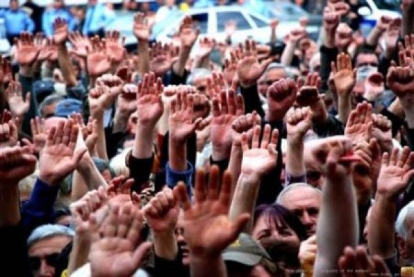 Haiducii constănţeni, în protest la Bucureşti: 